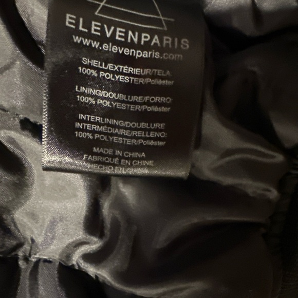 Eleven Paris LA Collection Black Nylon Bomber Zip Up Jacket Men’s M - Picture 11 of 13